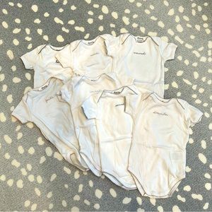 Bonpoint days of the week onesies